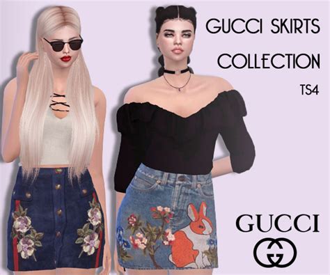 red gucci skirt|Gucci skirt sims 4.